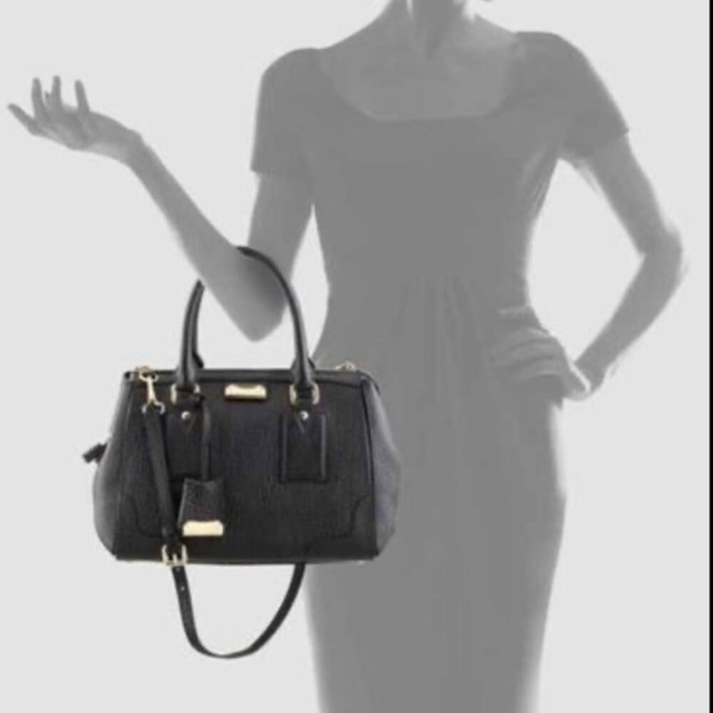 Burberry Black Grained Leather Orchard Boston Bag